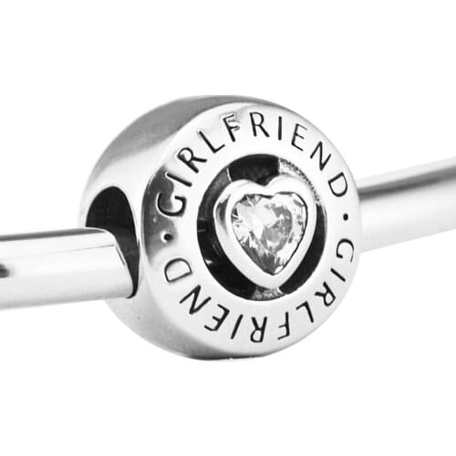 DIY Beads Girlfriend Charm Hot Sale Jewelry Fits Original Charms 925 Silver Bracelets Beads For Jewelry Making