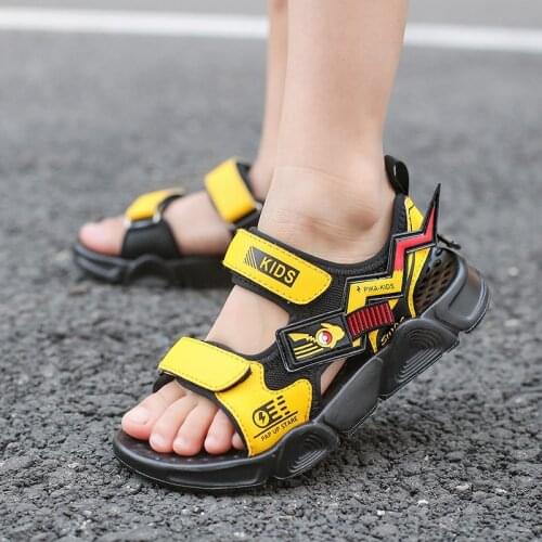 Kids Boys Sandals Summer Non-slip Beach Shoes Sandal Kids Shoes Waterproof Student Children Breathable Sandals