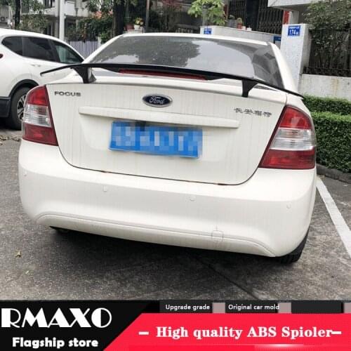 For Focus Spoiler 2016-2019 FORD Focus TF High Quality Spoiler ABS Material Car Rear Wing Primer Color Rear Spoiler