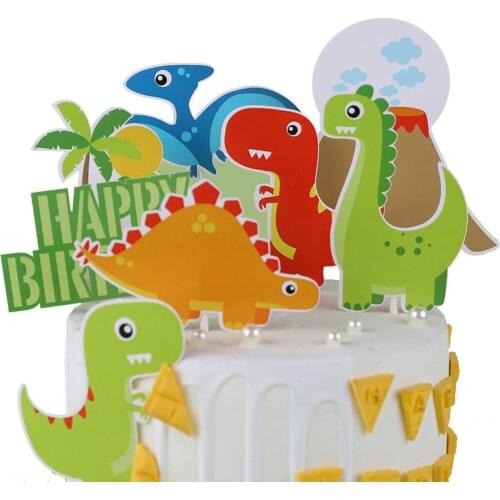 Dinosaur Sea Theme Party Cake Topper Dinosaur Jungle Safari Sea Animals Birthday Party Decor Boy Dinosaur Cake Party Decor