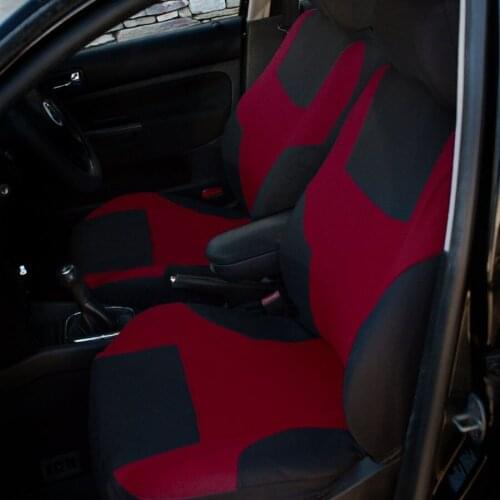 Universal Car Soft Seat Covers Protector RED Flat Cloth Fit For Most 5 Seat Car Truck SUV