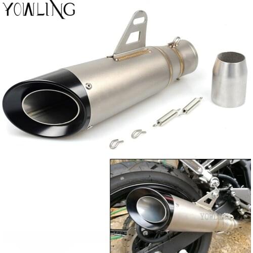 Universal Inlet 36 - 51mm New Model stanless steel Motorcycle Exhaust Muffler Racing Exhaust Pipe Muffler Silencer