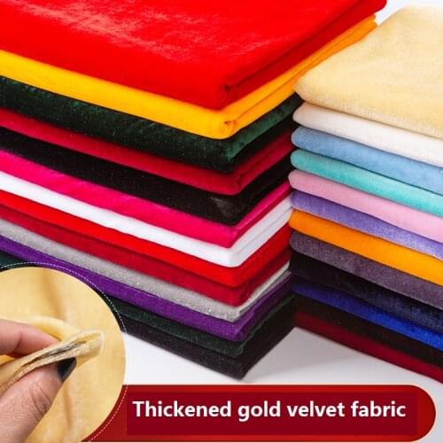 100cmx165cm Thickened Gold Velvet Fabric Display Fabric Sofa Tablecloth Curtain Home Decoration Bedding Flannel Clothing Fabric