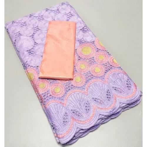 Embroidery African Bazin Fabric 2.Yards+2.5 Yards French Bazin Net Mesh Nigerian Guipure Lace fFabric With Stones For Sewing