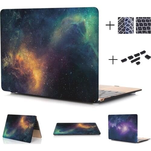 QUWIND Starry Sky Hard Case Protector for MacBook 12 inch Air 13 inch Pro 13 Pro Retina 13 inch Touch Bar 13 With Keyboard Cover