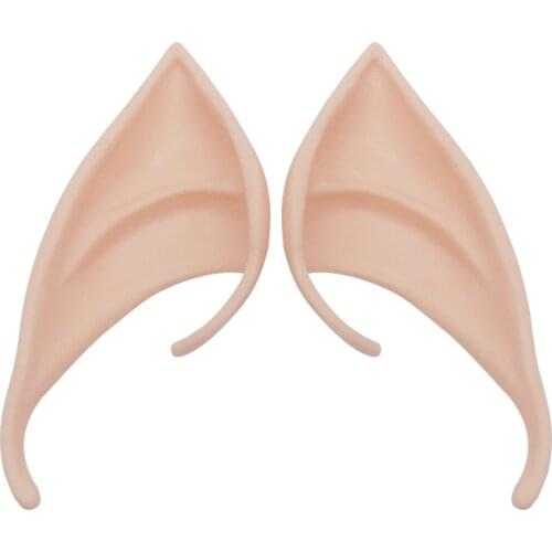 1Pair Elven Elf Ears Cosplay Prop Anime Cosplay Costumes Vampire Soft Emulsion Ear Christmas Halloween Party Ear Decoration