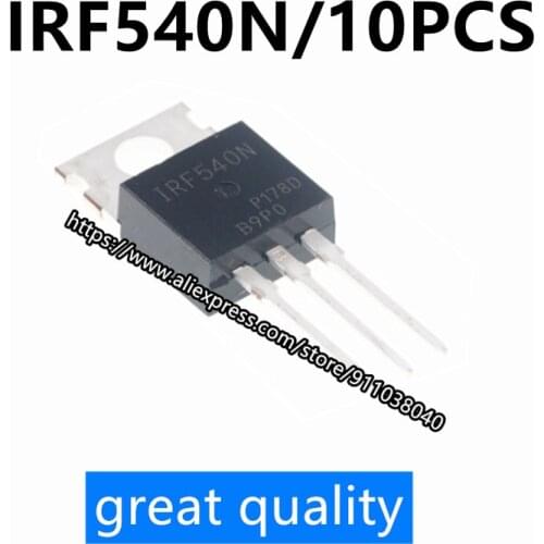 10pcs/lot New original IRF540NPBF TO-220 MOS field effect tube IRF540N 100V33A