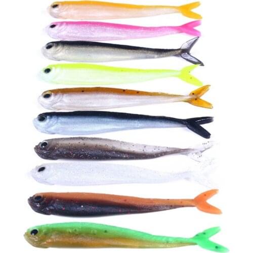 10pcs Lure Soft Lure Two-color Soft Lure Tail 8.5cm-2.6g