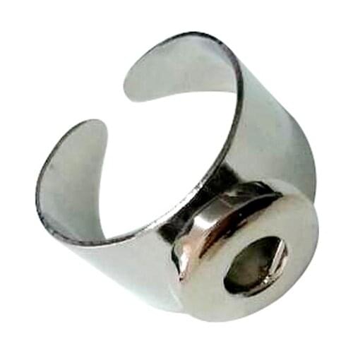 10cps wholesale popular street snap Designer DIY matal open ring OEM ODM 12mm snap rings button ring 17-19 mm SR12-12