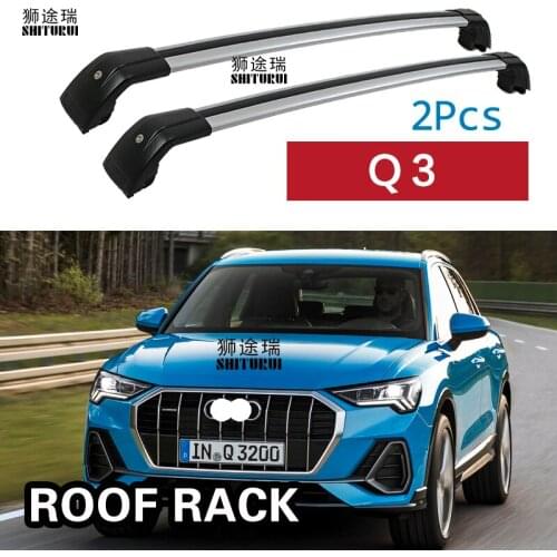 SHITURUI 2Pcs Roof Bars for Audi Q3 5door SUV 2012 - 2018 Aluminum Alloy Side Bars Cross Rails Roof Rack Luggage Carrier