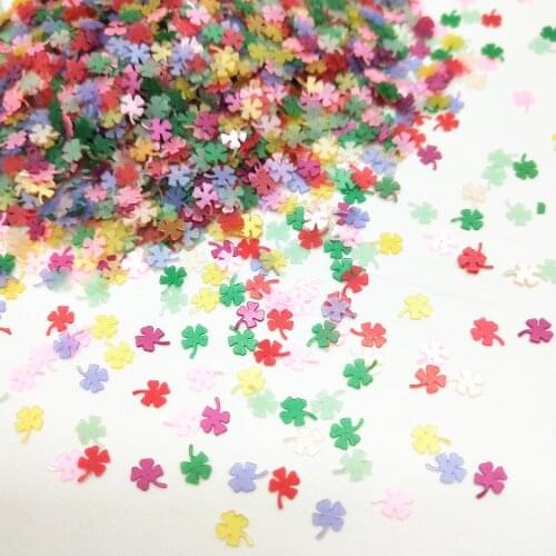 3000pcs/lot 4mm Lucky Clover Sequins For Crafts Dull Sequin DIY Four Leaved Nail Art Manicure PVC Confetti Mix Matte Colors