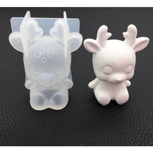 3D Silicone Mold DIY Geometry Stereo Deer Orangutan Mold Animal Mold Decoration Ornament Mold Cake Tool