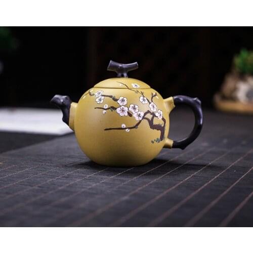 Authentic Yixing tea pot purple clay Plum Dragon Egg Teapot Ore beauty kettle Handmade Tea set Customized gifts 250ml