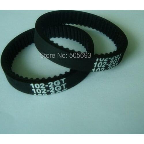 More thick GT2 timing round belt 6mm width 102mm length rubber with glass fibre closed loop sell by one pack