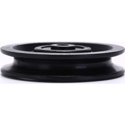 Black Bearing Pulley Wheel Cable Gym Equipment Part Wearproof 100mm 1pc