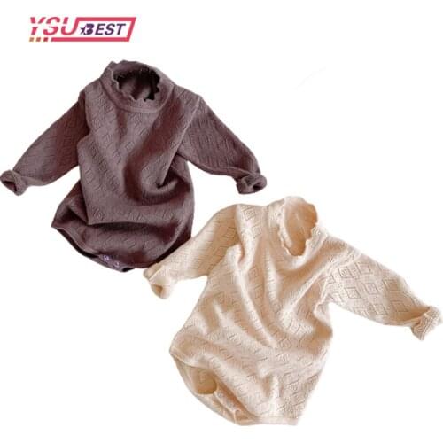 0-3Yrs Baby Bodysuit Knitting Baby Clothes Newborn Long Sleeve Baby Boy Girl Bodysuit Infant Baby Jumpsuit Cotton Baby Overalls