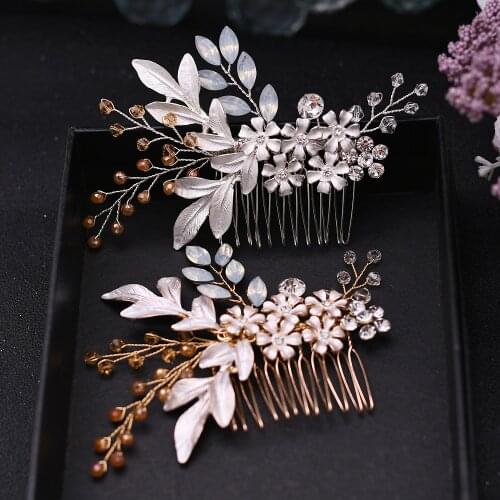 HP310 Bohemian Wedding Hair Accessories Bride Headwear with Crystal and Alloyed Flower Women Jewelry Tiara Holiday Gift