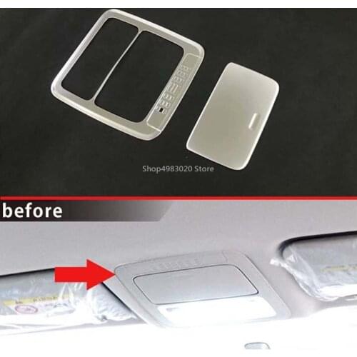 ABS chrome For TOYOTA VOXY R80 2018 2019 ABS chrome matte front interior lamp reading lamp trim cover car slyling accessories