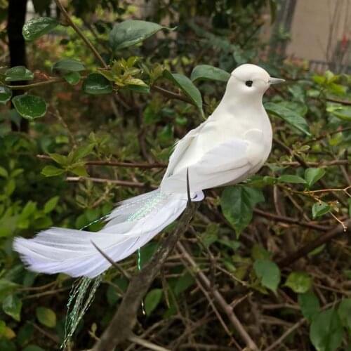 10PCS Fake Bird,White Doves Artificial Foam Feathers Birds With Clip,The Pigeon DIY Decorations For Wedding,Christmas,Home