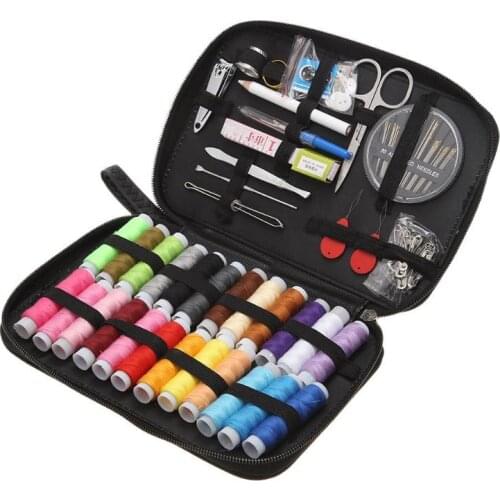 24 Colors DIY Sewing Box Multi-function Travel Sewing Kit Needle Thread Threader Tape Scissor Storage Box Sewing Set Tools