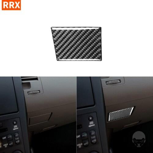 For Nissan 350Z Z33 2003-2009 Real Black Carbon Fiber Sticker Co-Pilot Cup Holder Storage Door Panel Interior Car Accessories