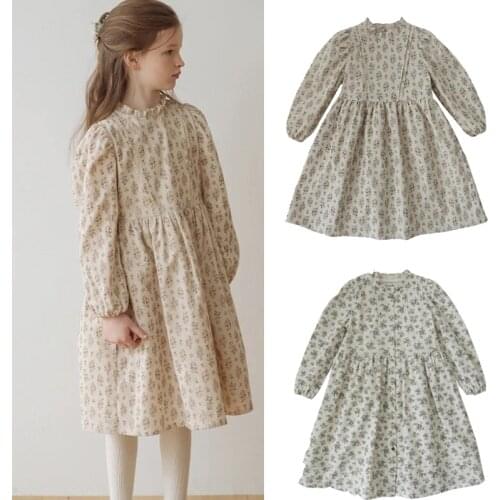 2021 New Summer Lou Brand Kids Dress for Girls Cute Flower Short Sleeve Princess Dresses Baby Toddler Cotton Fashion Clothes