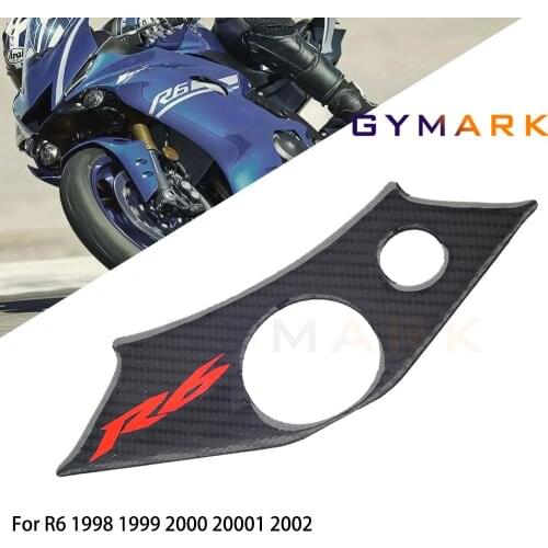 Suitable for Yamaha YZF600 YZFR6 1998 1999 2000 2001 2002 Motorcycle Carbon Fiber Pattern Upper Three Clip Yoke Sticker Cover