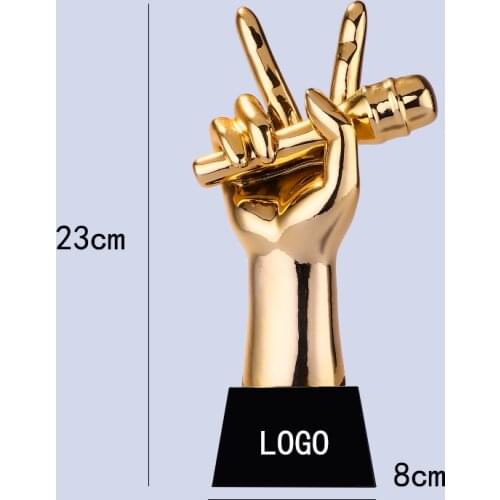 Customized King of K Song Gold-plated Resin Metal Trophy Creative Singing Contest Trophy Event Evening Award Trophy