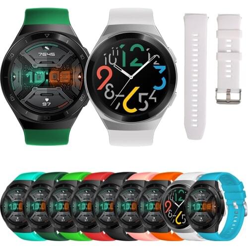 13 Colors Sports silicone strap for Huawei GT2e 46mm Original replacement strap for Huawei GT2e 22mm silicone strap Accessories