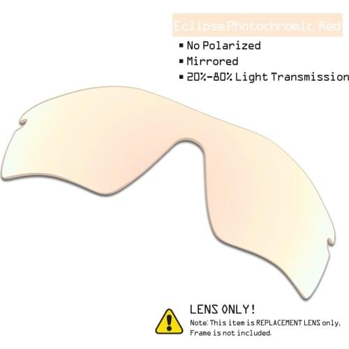 SmartVLT Sunglasses Replacement Lenses for Oakley Radar Path - Eclipse Red Photochromic