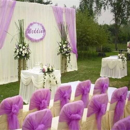 1roll 35M*50cm Organza Roll Tulle Sheer Fabric For DIY Wedding Party Chair Sash Bows Table Runner Swags Foral Cake Cup Decor