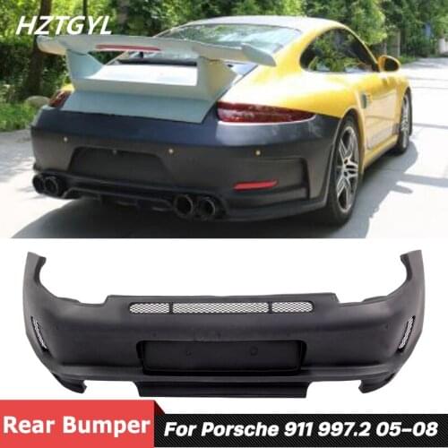 Unpainted FRP Material Rear Bumper For Porsche Carrera 911 997.2 Upgrade GT3 RS Style 2005-2008