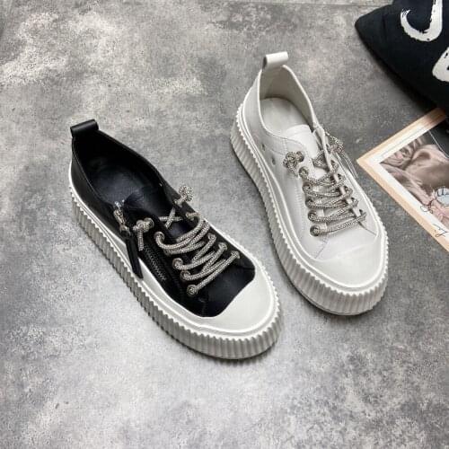 Thick-soled leather white shoes women 2021 spring and autumn casual fashion all-match fashionable single shoes comfortable