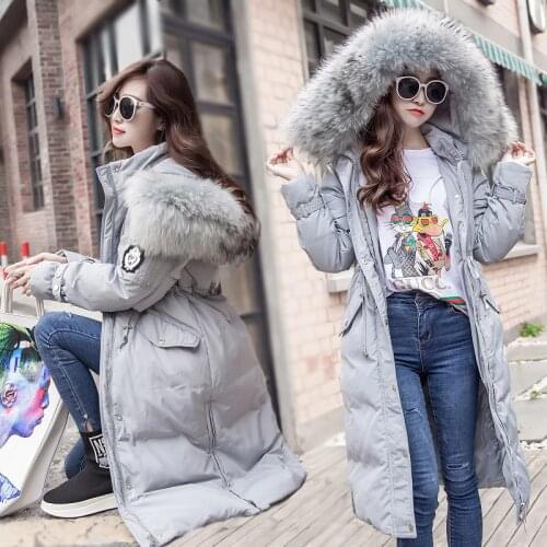 White Duck Down Jacket Women Winter Coat High Quality Womens Down Jackets Big Fur Follar Chaquetas Invierno Mujer KJ441