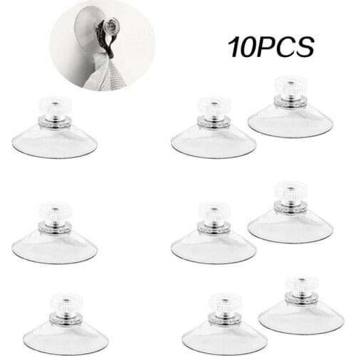 10Pcs M4 Thread 41mm Suction Cups With Knurled Nut Clear for Kitchen Wall Mount Furniture Fixture Sucker Home Tools