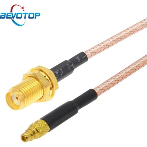 10PCS SMA Female Jack Bulkhead to MMCX Male Straight PLUG RG316 Pigtail RF Coaxial Cable MMCX to SMA Adapter Extension Cable