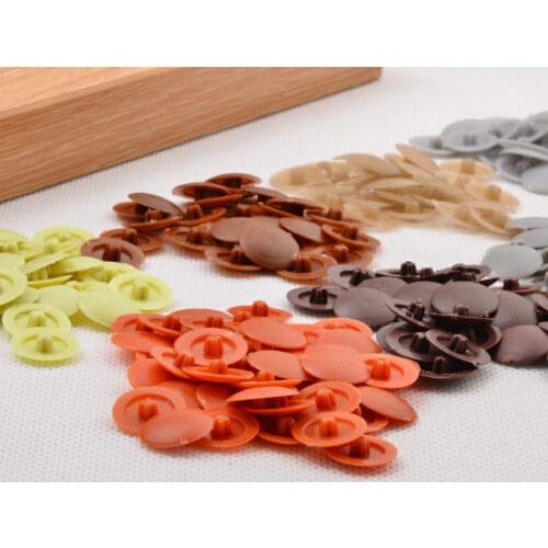 100pc Screw Caps Plastic Self-Tapping Screw Hole Cap Covers for Diameter 11mm Phillips Screw Lids Furniture Fittings