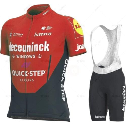 2021 Quick Step Team Deceuninck Cycling Jersey Set Cycling Clothing Ropa Ciclismo Mens Summer Quick Dry Bicycling Maillot Wear
