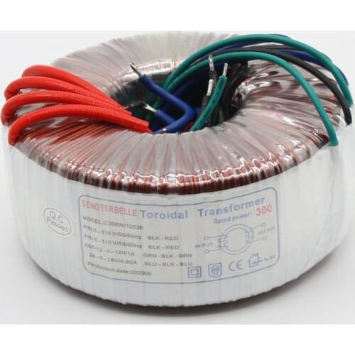 300W Pure Copper Toroidal Transformer HiFi Dual 28V Dual 12V Audio Power Amplifier Power Supply PSU