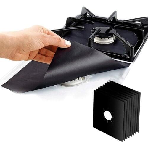 4pcs/lot Reusable Gas Range Stovetop Burner Protector Liner Cover For Cleaning Kitchen Tools