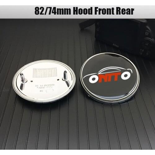 2pcs 82mm 74mm Car Label For bmw E46 E30 E39 E34 E60 E36 E38 M5 M6 F10 Hood Front Trunk Hood Logo Expoy resin Car emblem