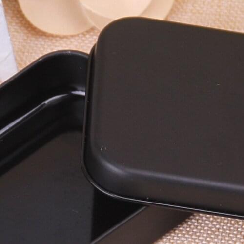 Fast shipping Mini Tin Gift Box Small Empty Black Metal Storage Box Case Organizer,300pcs/lot