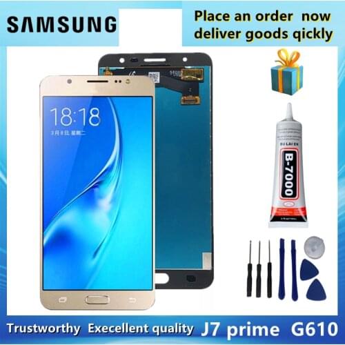Original for SAMSUNG GALAXY J7 Prime LCD G610 G610F G610M Display Touch Screen Digitizer Assembly Single/Double Hole