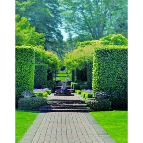 5x7ft Green Tree Grass Photography Backdrops Photo Props Studio Background