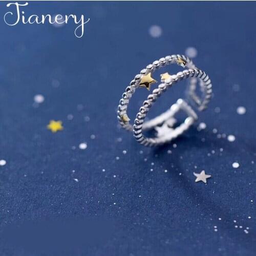 JIANERY Bohemian Vintage Star Rings For Women Men Engagement Rings Girls Party Gifts Anillos 2019