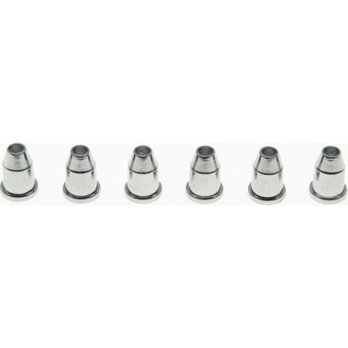 KAISH Set of 6 Chrome String Thru Body 1/4" TL Guitar String Mounting Ferrules