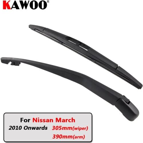 KAWOO Car Rear Wiper Blade Blades Back Window Wipers Arm For Nissan March Hatchback (2010 Onwards) 305mm Auto Windscreen Blade