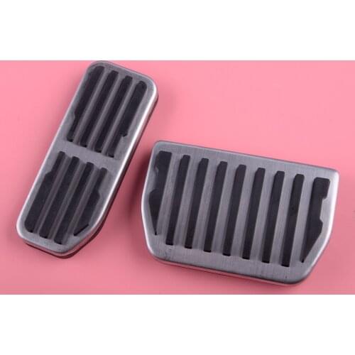 2pcs Gas & Brake Foot Pedal Pad Cover Kit Set Car Fit For Land Rover Range Rover Evoque Velar Jaguar E F Pace XE XF