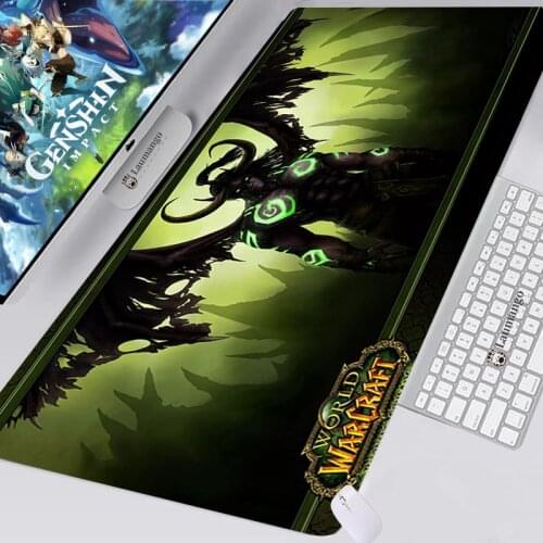 World of Warcraft Illidan Mouse Pad Varmilo Gaming Accessories Computer Mousepad Keyboard XXL Gamer Carpet 900x400 LOL Desk Mat