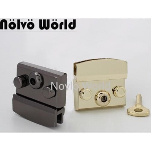 Nolvo World 2-10 pieces 35x33mm 50x50mm 3 colors Press lock Key Lock Fashion Handbag lock